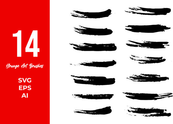 14 Grunge Art Brushes for Bold Graphics and Crafts