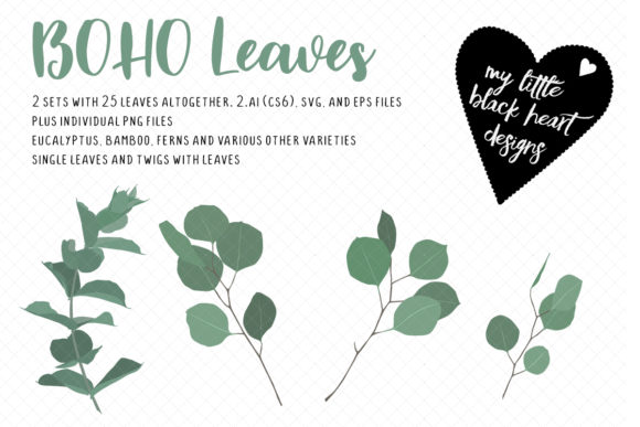 Boho Leaves Set: A Designer's Review of Graphics and Illustrations for Local Brands