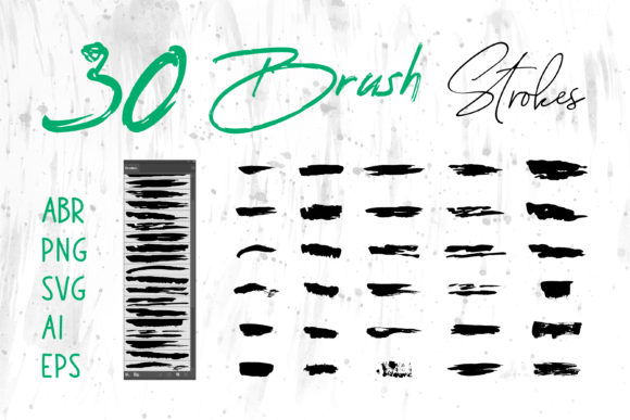 Brush Collection, Grungy Brush Set for Graphics and Brushes
