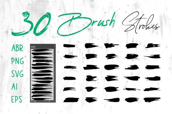 Brush Set, Grungy Brush Collection for Graphics and Brushes