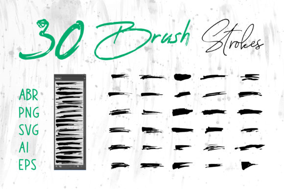 Brush Set, Ink Brush Collection: Graphics for Bold Branding