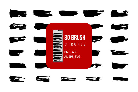 Brush Strokes Set: Hand Paint Brushes for Graphics