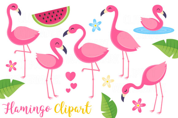 Flamingo Clipart: Fresh Graphics and Illustrations for Local Brands