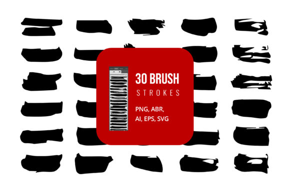 Grunge Brush Collection, Wet Ink Brushes for Graphics