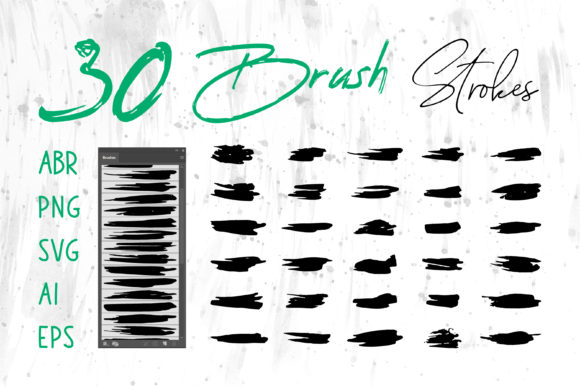 Grunge Brush, Ink Brush Stroke Set for Modern Graphics