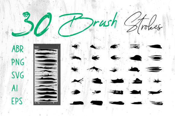 Grunge Brush Strokes for Graphic Design Projects