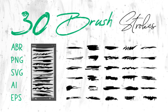 Grunge Vector Brush, Ink Brush Strokes for Graphics and Brushes