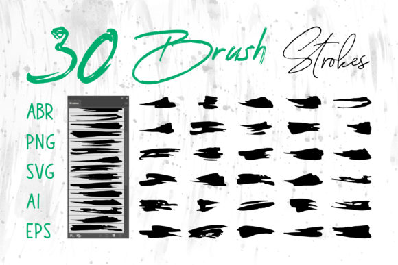 Ink Brush Collection, Watercolor Brushes for Graphics