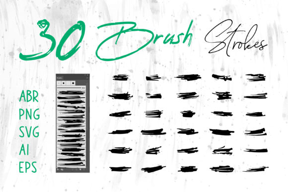 Ink Brush Graphics and Brushes for Real Crafts