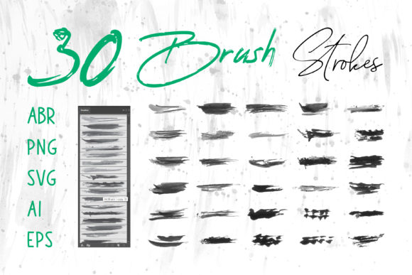 Ink Brush Strokes for Embroidery Projects