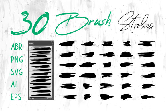 Ink Brushes, Watercolor Brush Strokes for Graphics and Branding
