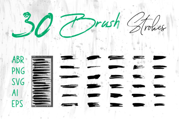 Paint Brush Grunge Brush Strokes for Graphics and Digital Products