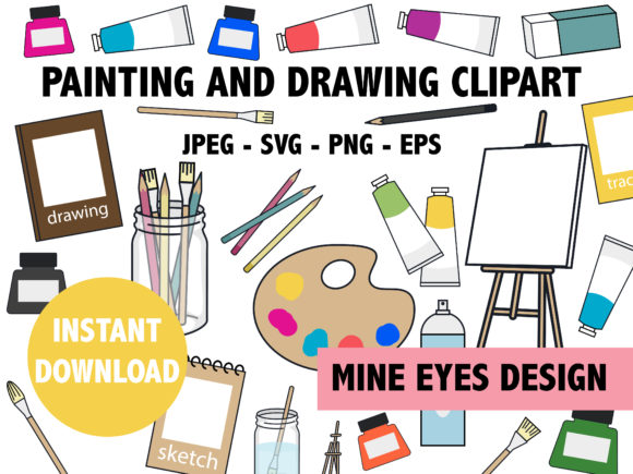 Painting and Drawing Clipart Graphics for Illustrations