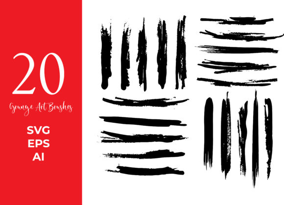 Review: 20 Handmade Grunge Art Brushes for Graphics and Brushes
