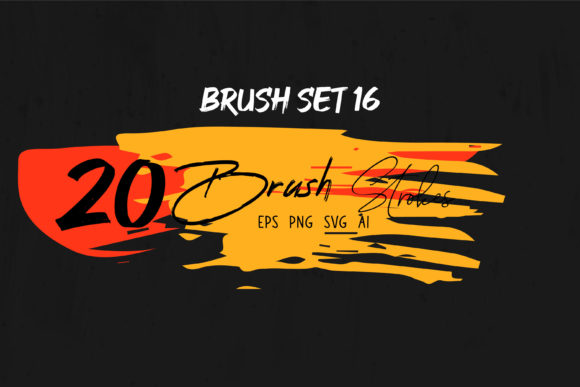 Watercolor Art Brush, Grungy Brushes 16 for Modern Graphics