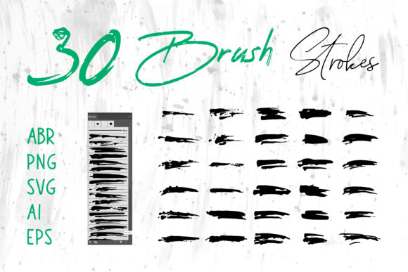 Watercolor Brush Set, Grungy Brush for Graphics and Brushes